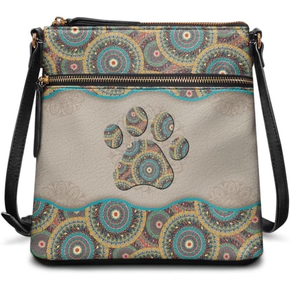 Leather Crossbody Bag Women Shoulder Purse Multiple Pockets Adjustable Strap